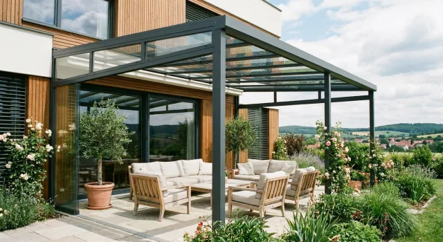 Glas-Terrassendach
